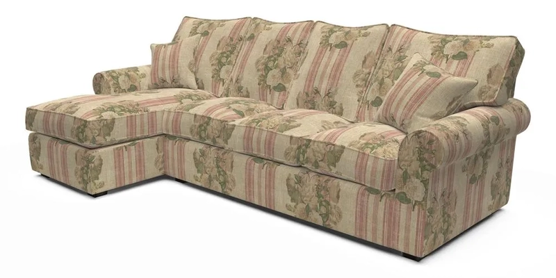 Upperton Chaise LHF in Two Tone Plain Biscuit - Loose cover option available