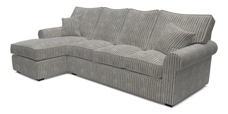 Upperton Chaise LHF in Two Tone Plain Biscuit - Loose cover option available