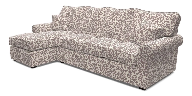 Upperton Chaise LHF in Two Tone Plain Biscuit - Loose cover option available