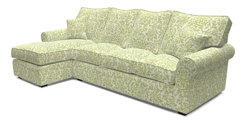 Upperton Chaise LHF in Two Tone Plain Biscuit - Loose cover option available