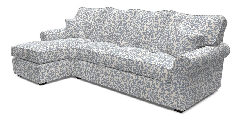 Upperton Chaise LHF in Two Tone Plain Biscuit - Loose cover option available