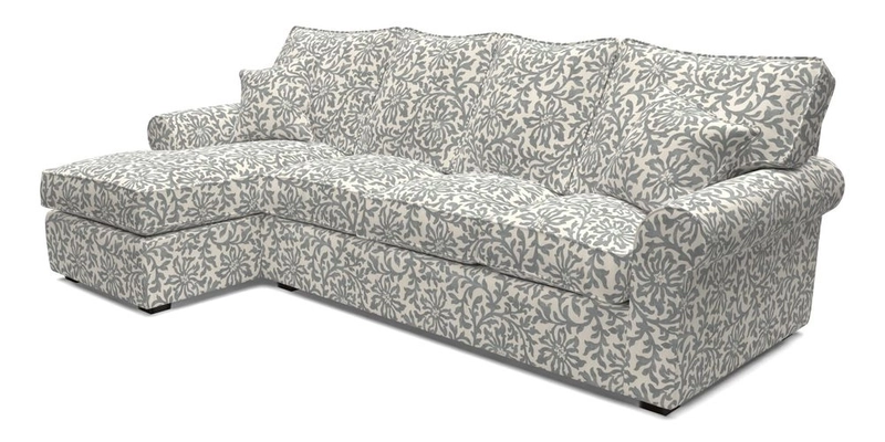 Upperton Chaise LHF in Two Tone Plain Biscuit - Loose cover option available