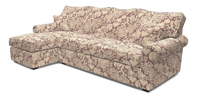 Upperton Chaise LHF in Two Tone Plain Biscuit - Loose cover option available