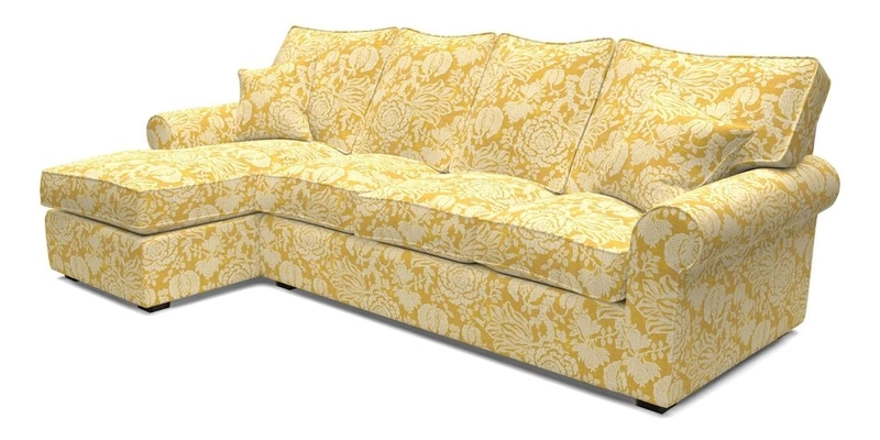 Upperton Chaise LHF in Two Tone Plain Biscuit - Loose cover option available