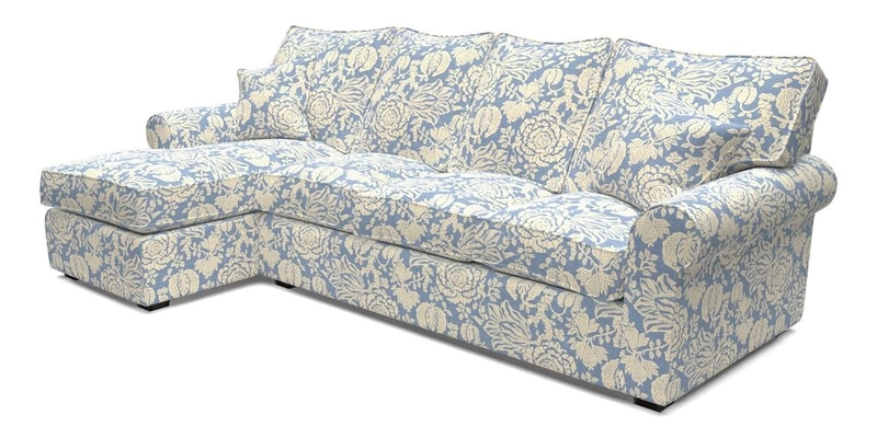 Upperton Chaise LHF in Two Tone Plain Biscuit - Loose cover option available
