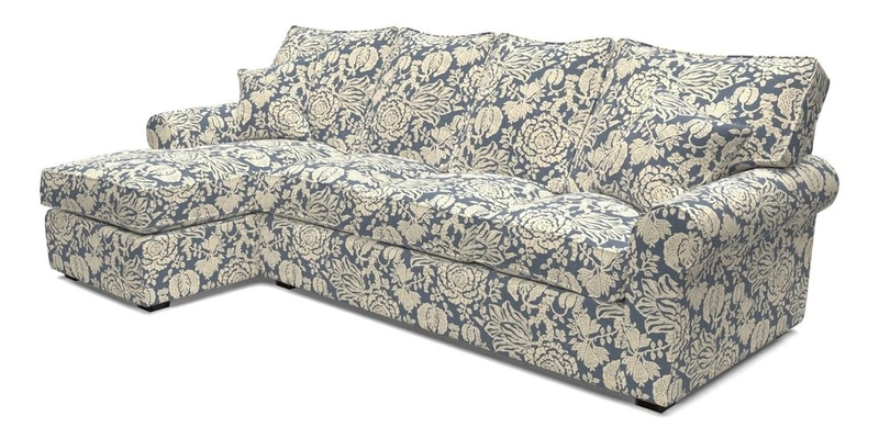 Upperton Chaise LHF in Two Tone Plain Biscuit - Loose cover option available