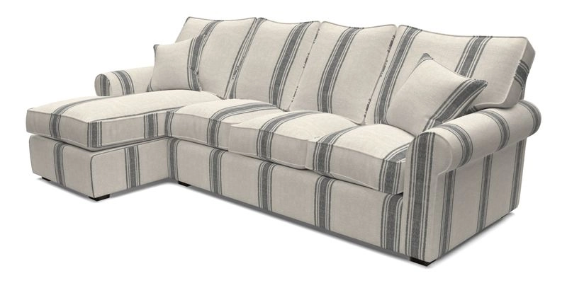 Upperton Chaise LHF in Two Tone Plain Biscuit - Loose cover option available