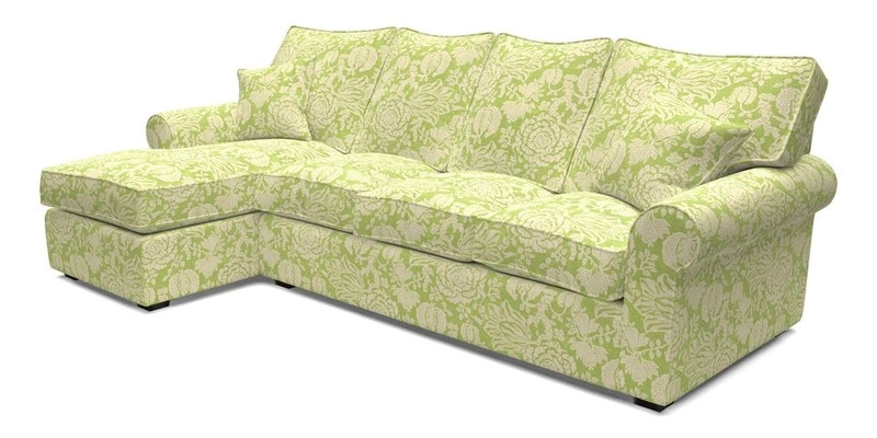 Upperton Chaise LHF in Two Tone Plain Biscuit - Loose cover option available