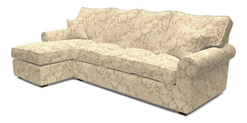 Upperton Chaise LHF in Two Tone Plain Biscuit - Loose cover option available