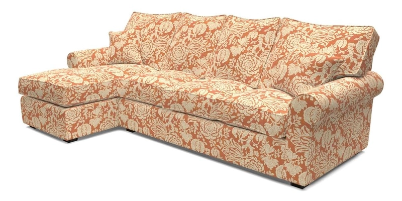 Upperton Chaise LHF in Two Tone Plain Biscuit - Loose cover option available