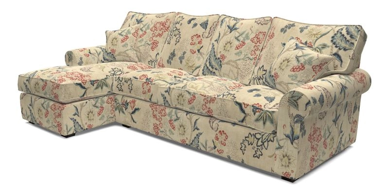 Upperton Chaise LHF in Two Tone Plain Biscuit - Loose cover option available