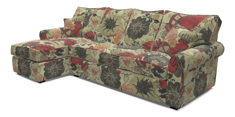 Upperton Chaise LHF in Two Tone Plain Biscuit - Loose cover option available