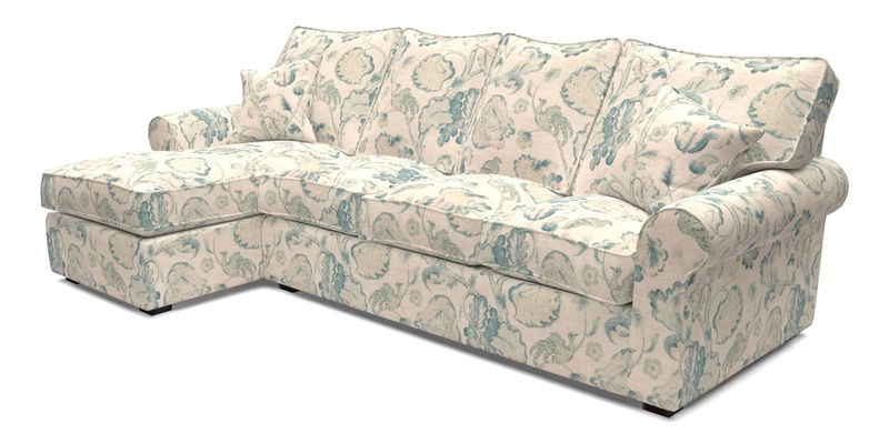 Upperton Chaise LHF in Two Tone Plain Biscuit - Loose cover option available