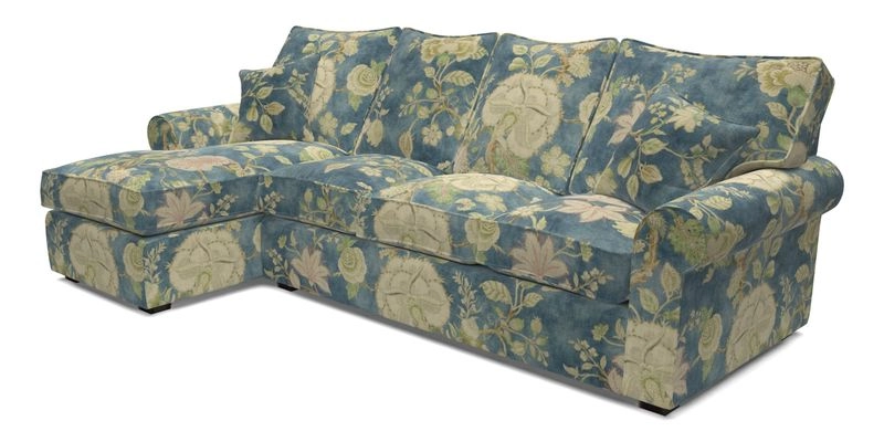 Upperton Chaise LHF in Two Tone Plain Biscuit - Loose cover option available