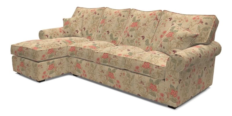 Upperton Chaise LHF in Two Tone Plain Biscuit - Loose cover option available