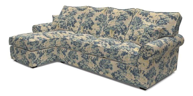 Upperton Chaise LHF in Two Tone Plain Biscuit - Loose cover option available