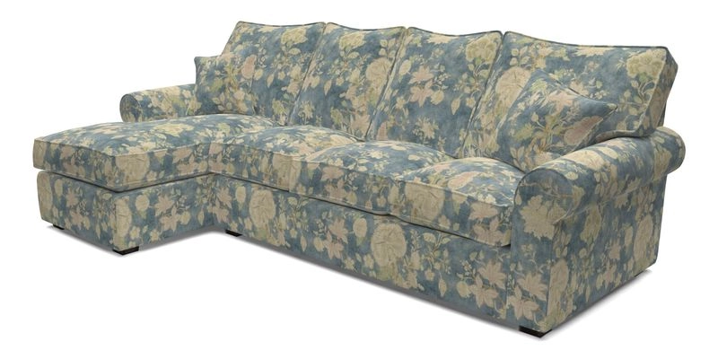 Upperton Chaise LHF in Two Tone Plain Biscuit - Loose cover option available