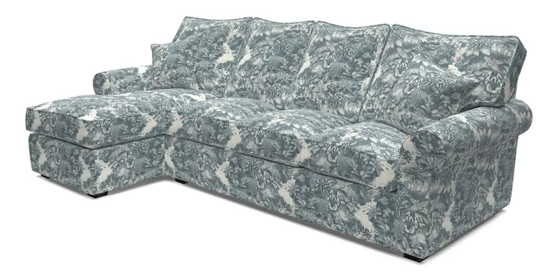 Upperton Chaise LHF in Two Tone Plain Biscuit - Loose cover option available