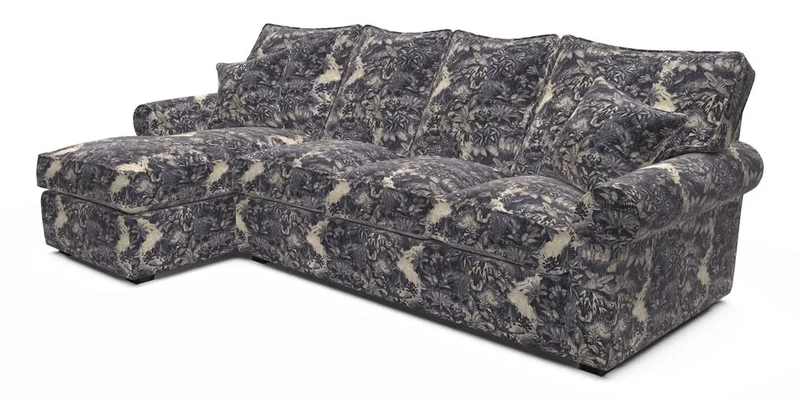 Upperton Chaise LHF in Two Tone Plain Biscuit - Loose cover option available