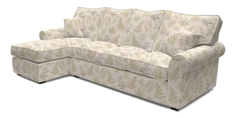Upperton Chaise LHF in Two Tone Plain Biscuit - Loose cover option available