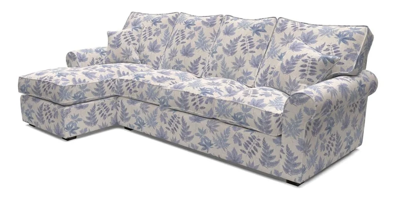 Upperton Chaise LHF in Two Tone Plain Biscuit - Loose cover option available