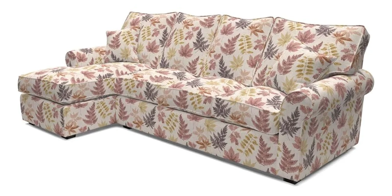 Upperton Chaise LHF in Two Tone Plain Biscuit - Loose cover option available