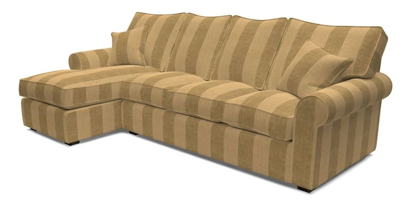 Upperton Chaise LHF in Two Tone Plain Biscuit - Loose cover option available