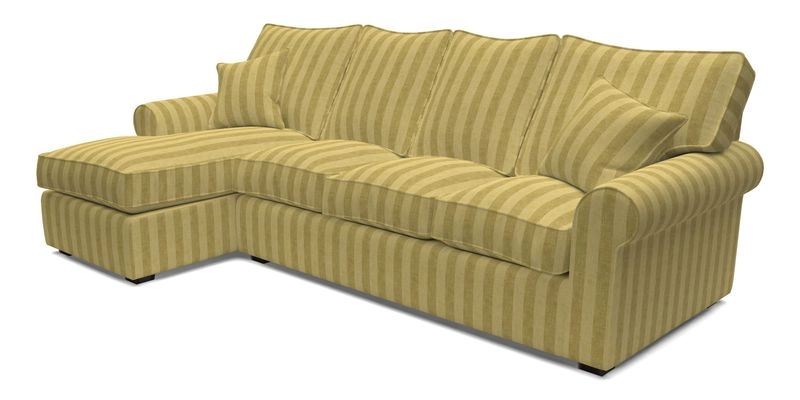 Upperton Chaise LHF in Two Tone Plain Biscuit - Loose cover option available