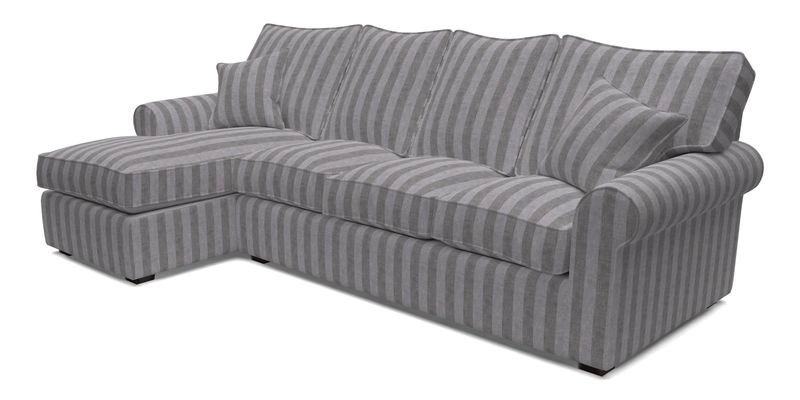 Upperton Chaise LHF in Two Tone Plain Biscuit - Loose cover option available