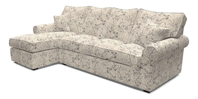 Upperton Chaise LHF in Two Tone Plain Biscuit - Loose cover option available