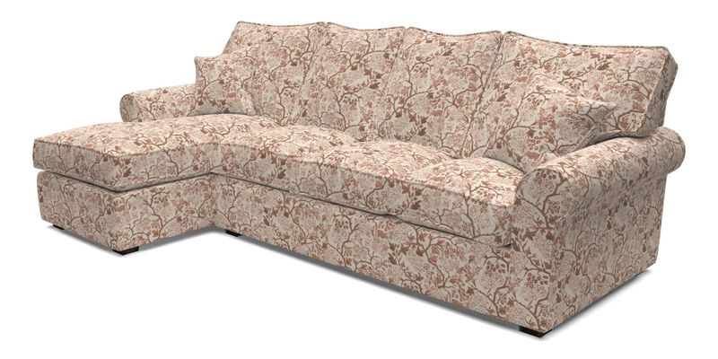 Upperton Chaise LHF in Two Tone Plain Biscuit - Loose cover option available