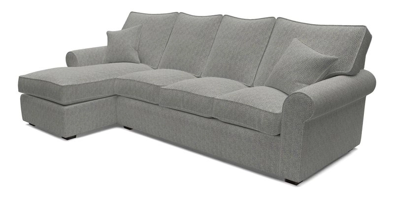 Upperton Chaise LHF in Two Tone Plain Biscuit - Loose cover option available