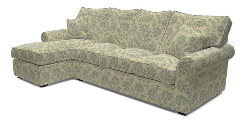 Upperton Chaise LHF in Two Tone Plain Biscuit - Loose cover option available
