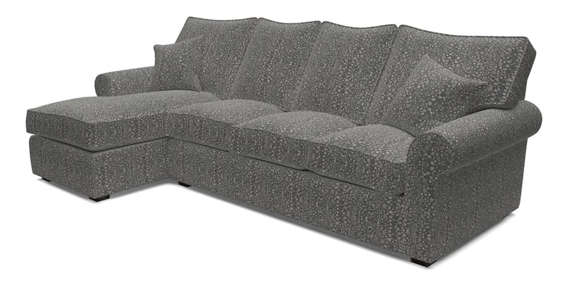 Upperton Chaise LHF in Two Tone Plain Biscuit - Loose cover option available