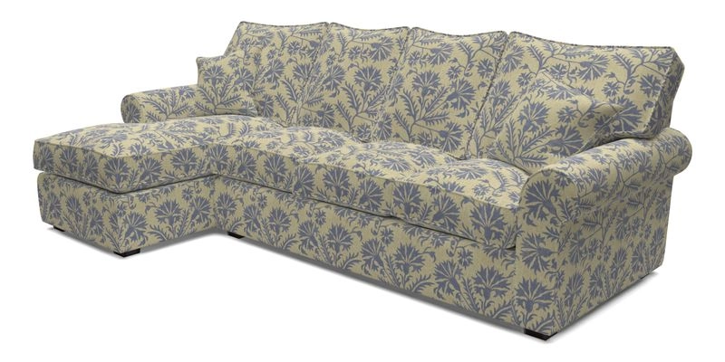 Upperton Chaise LHF in Two Tone Plain Biscuit - Loose cover option available