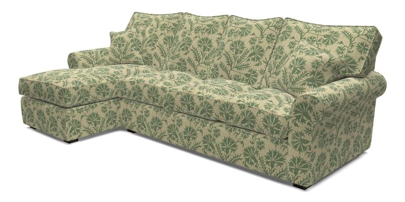 Upperton Chaise LHF in Two Tone Plain Biscuit - Loose cover option available
