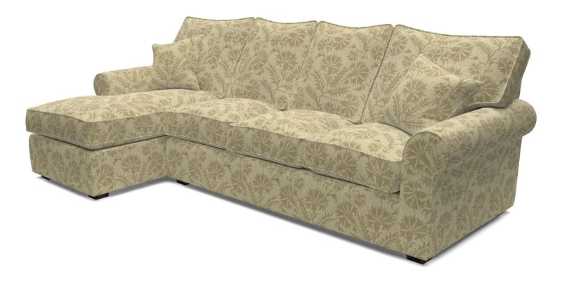 Upperton Chaise LHF in Two Tone Plain Biscuit - Loose cover option available