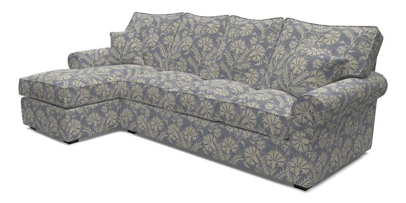 Upperton Chaise LHF in Two Tone Plain Biscuit - Loose cover option available