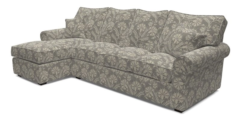 Upperton Chaise LHF in Two Tone Plain Biscuit - Loose cover option available
