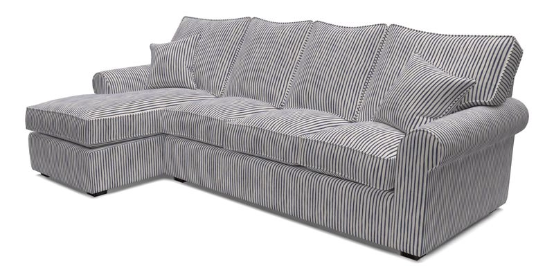 Upperton Chaise LHF in Two Tone Plain Biscuit - Loose cover option available