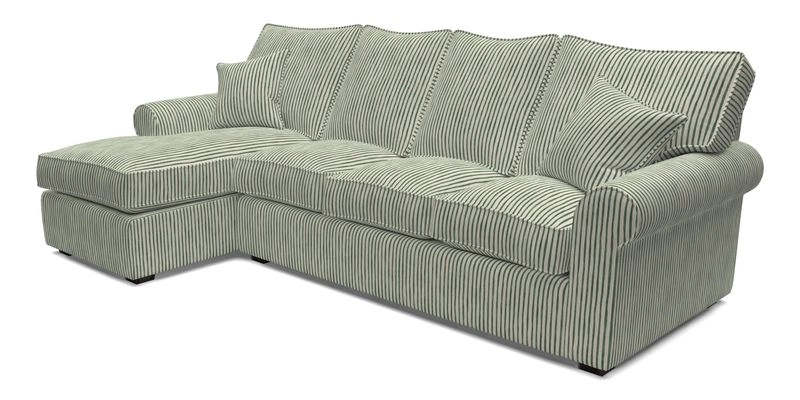 Upperton Chaise LHF in Two Tone Plain Biscuit - Loose cover option available
