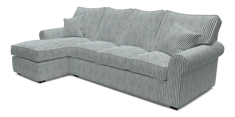 Upperton Chaise LHF in Two Tone Plain Biscuit - Loose cover option available