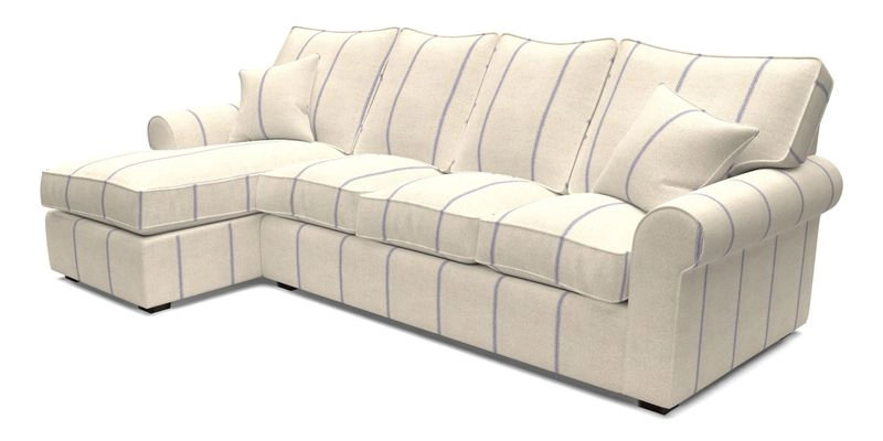 Upperton Chaise LHF in Two Tone Plain Biscuit - Loose cover option available