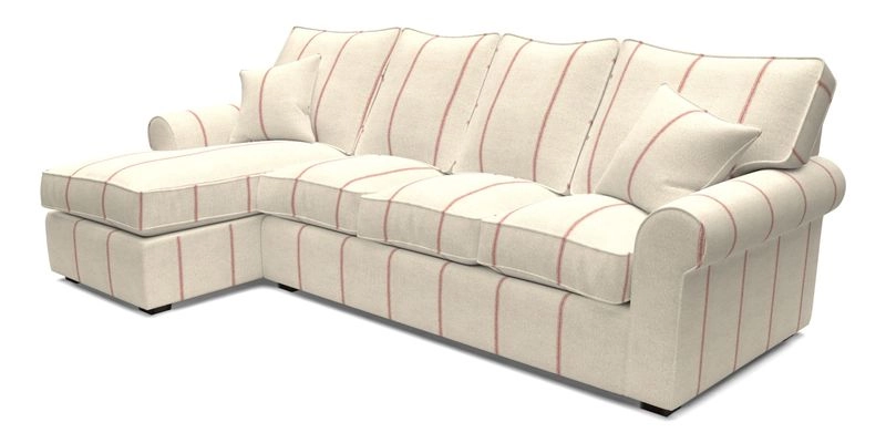 Upperton Chaise LHF in Two Tone Plain Biscuit - Loose cover option available