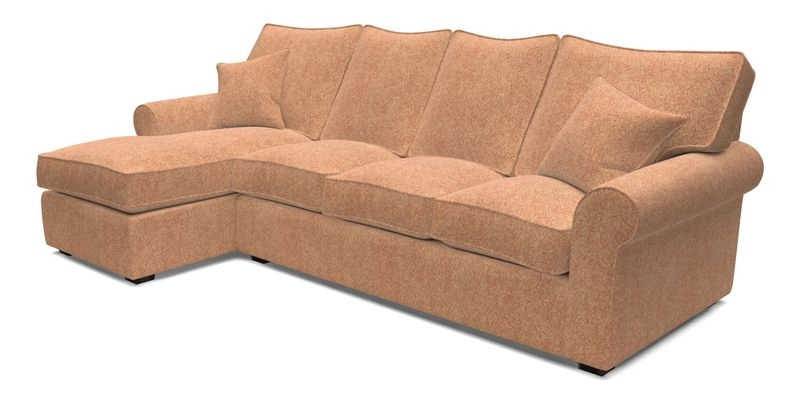 Upperton Chaise LHF in Two Tone Plain Biscuit - Loose cover option available