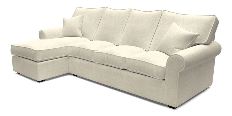Upperton Chaise LHF in Two Tone Plain Biscuit - Loose cover option available