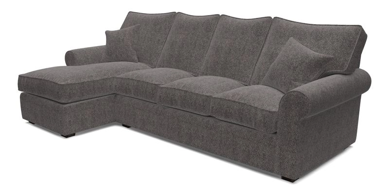 Upperton Chaise LHF in Two Tone Plain Biscuit - Loose cover option available