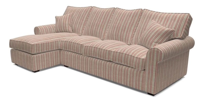 Upperton Chaise LHF in Two Tone Plain Biscuit - Loose cover option available