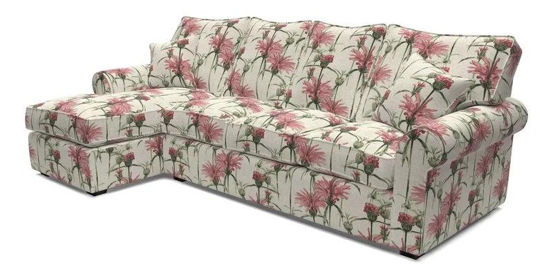 Upperton Chaise LHF in Two Tone Plain Biscuit - Loose cover option available