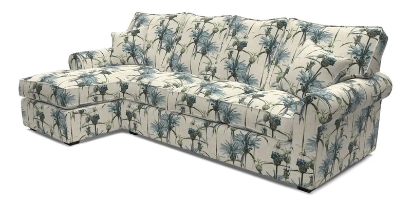 Upperton Chaise LHF in Two Tone Plain Biscuit - Loose cover option available